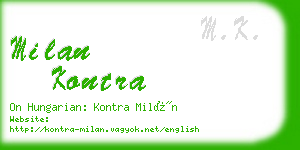 milan kontra business card